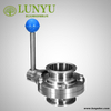 Stainless Steel Sanitary Clamp Butterfly Valve Square Pulling Handle