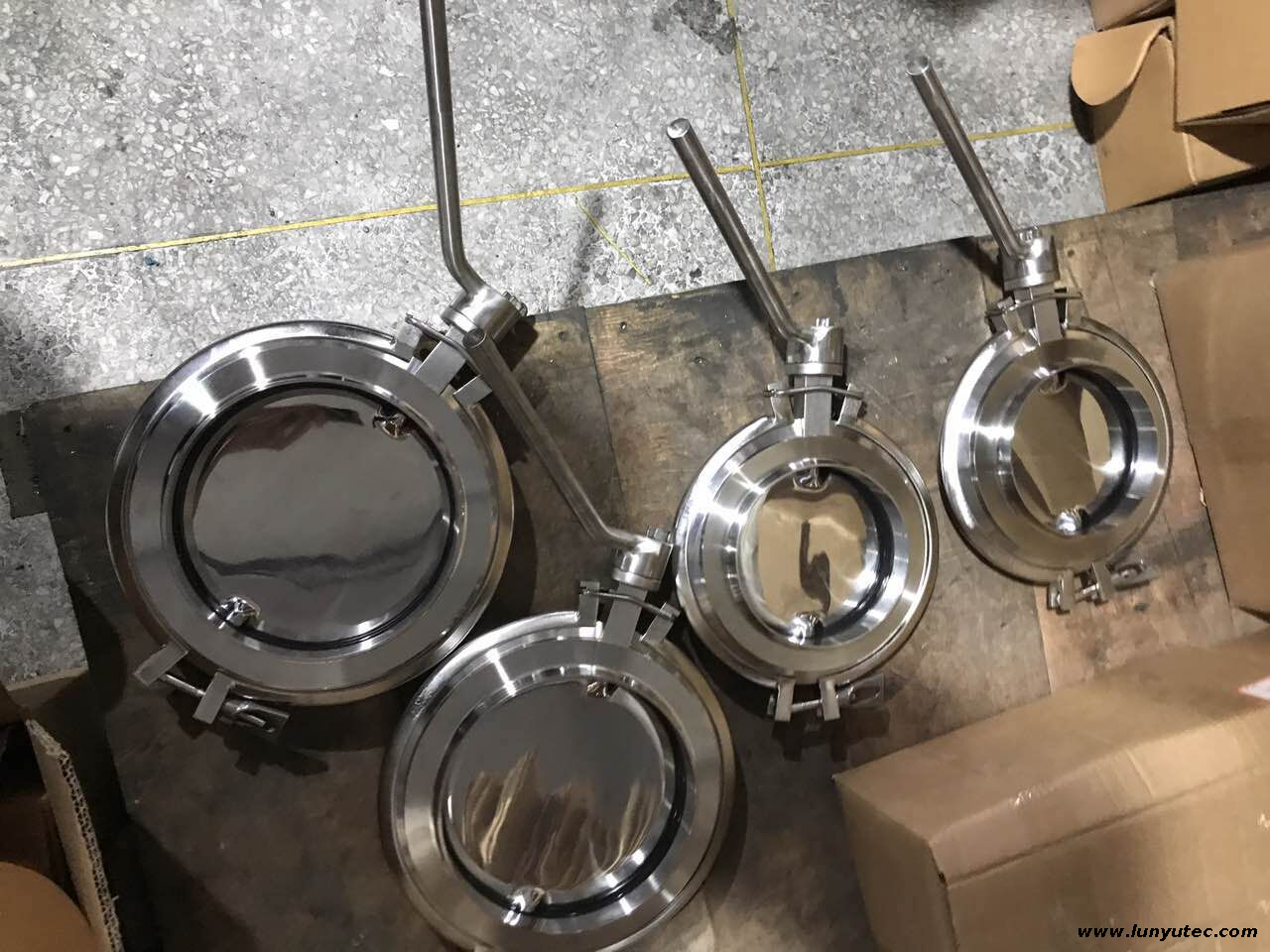 Stainless Steel Powder Discharge Butterfly Valve Manual Type