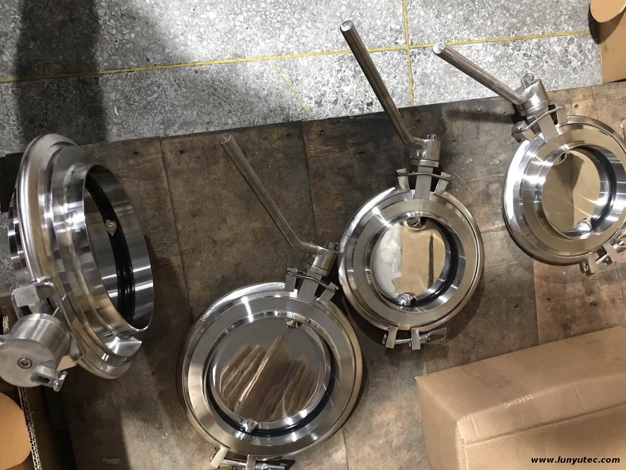 Stainless Steel Powder Discharge Butterfly Valve Manual Type