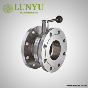 Stainless Steel Sanitary Butterfly Valve With Flange End