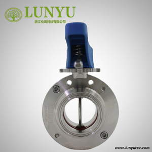 Stainless Steel Sanitary Clamp Butterfly Valve center sunk bolt