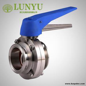 Stainless Steel Sanitary Clamp Butterfly Valve Plastic Multi-position Handle