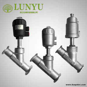Pneumatic Angle Seat Valve Stainless Steel 304 316 