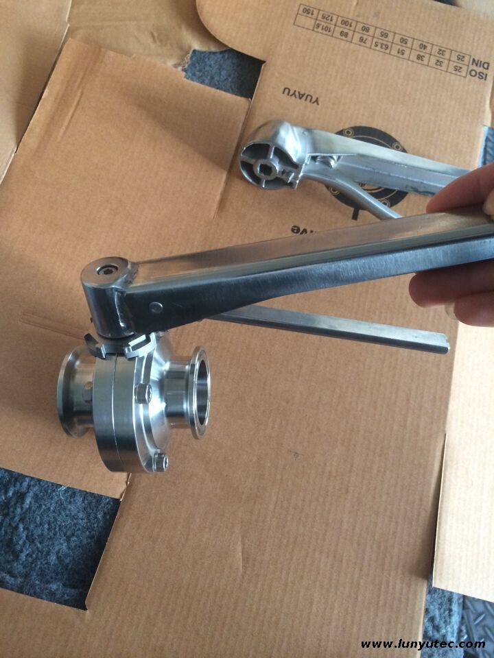 Clamp Butterfly Valve Stainless Steel Multi-position Handle