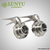 Sanitary Clamp Butterfly Valve With Stainless Steel Gripper Handle 