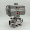 Stainless Steel Sanitary Pneumatic 3pc Ball Valve Clamp End