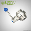 Stainless Steel Sanitary SMS Thread Butterfly Valve Square Pulling Handle