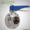 Stainless Steel Sanitary Clamp Butterfly Valve center sunk bolt