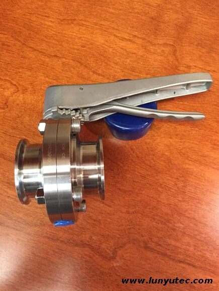 Sanitary Clamp Butterfly Valve Stainless Steel Multi-position Handle