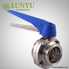 Stainless Steel Sanitary Clamp Butterfly Valve Plastic Multi-position Handle