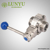 Stainless Steel Sanitary SMS Thread Butterfly Valve Square Pulling Handle