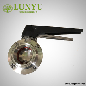 Stainless Steel Clamp Butterfly Valve With Plastic Multi-position Handle