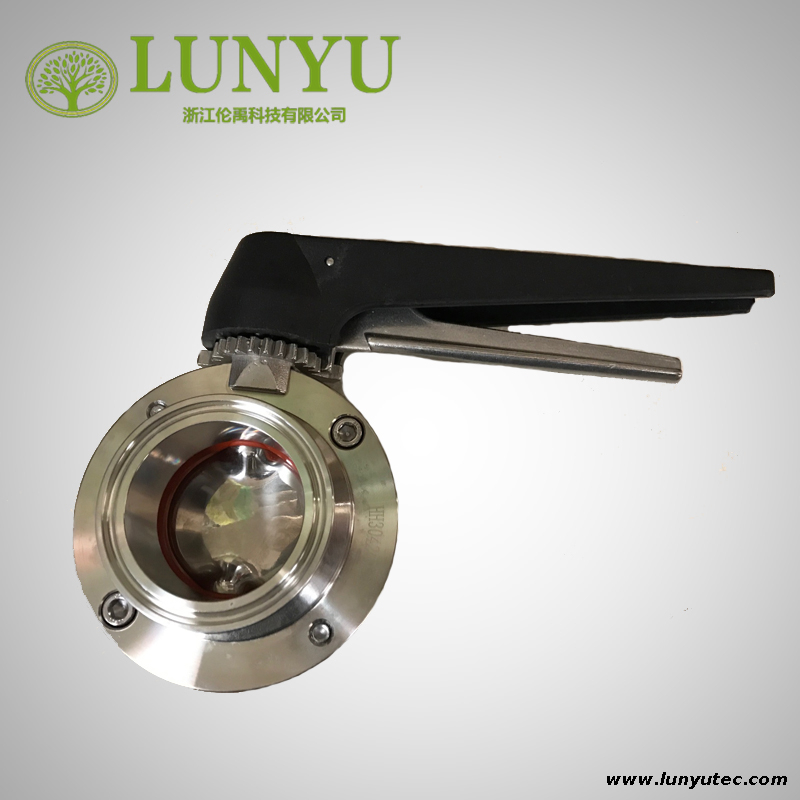 Stainless Steel Clamp Butterfly Valve With Plastic Multi-position Handle