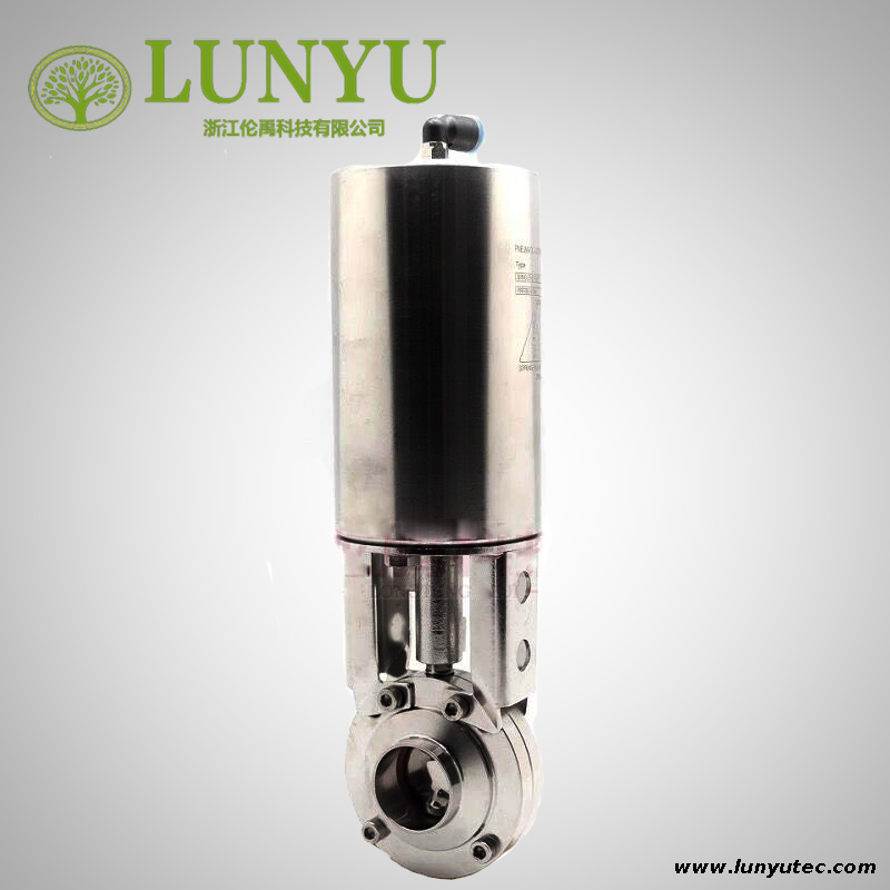 Sanitary Pneumatic Butterfly Valve Stainless Steel 304