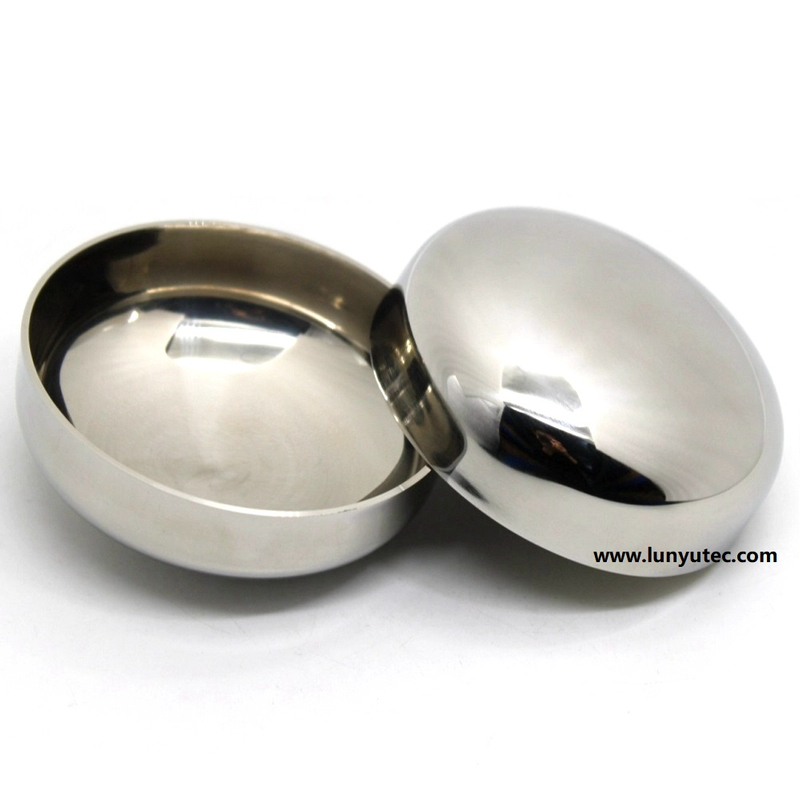 Sanitary Stainless Steel Pipe Cap Mirror Polish 304 316L 19-325MM